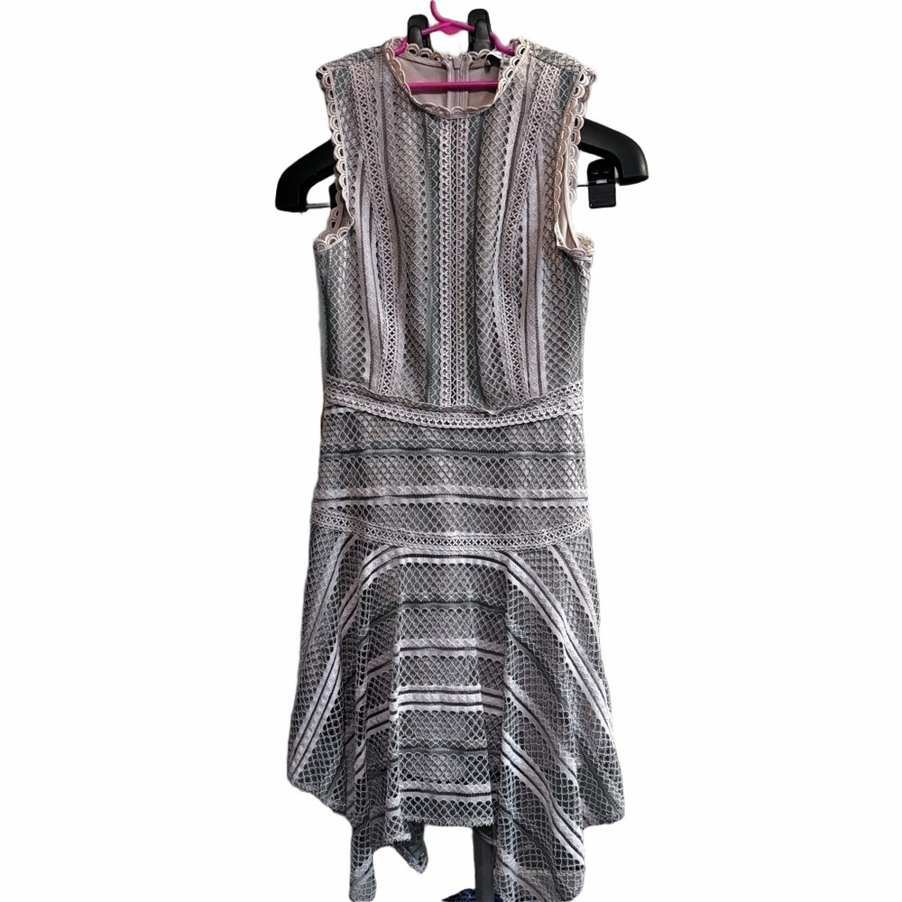 Adelyn Rae silver / Nude Dress XS NWT